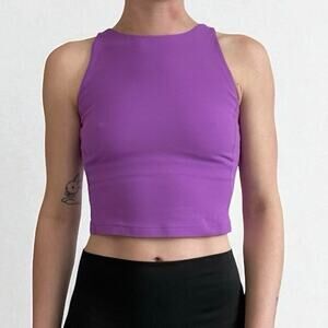 Lululemon Athletica Purple Cropped Active Tank Top